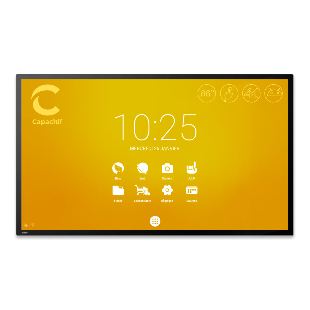 Ecran interactif tactile capacitif Android SpeechiTouch UHD - 86’’