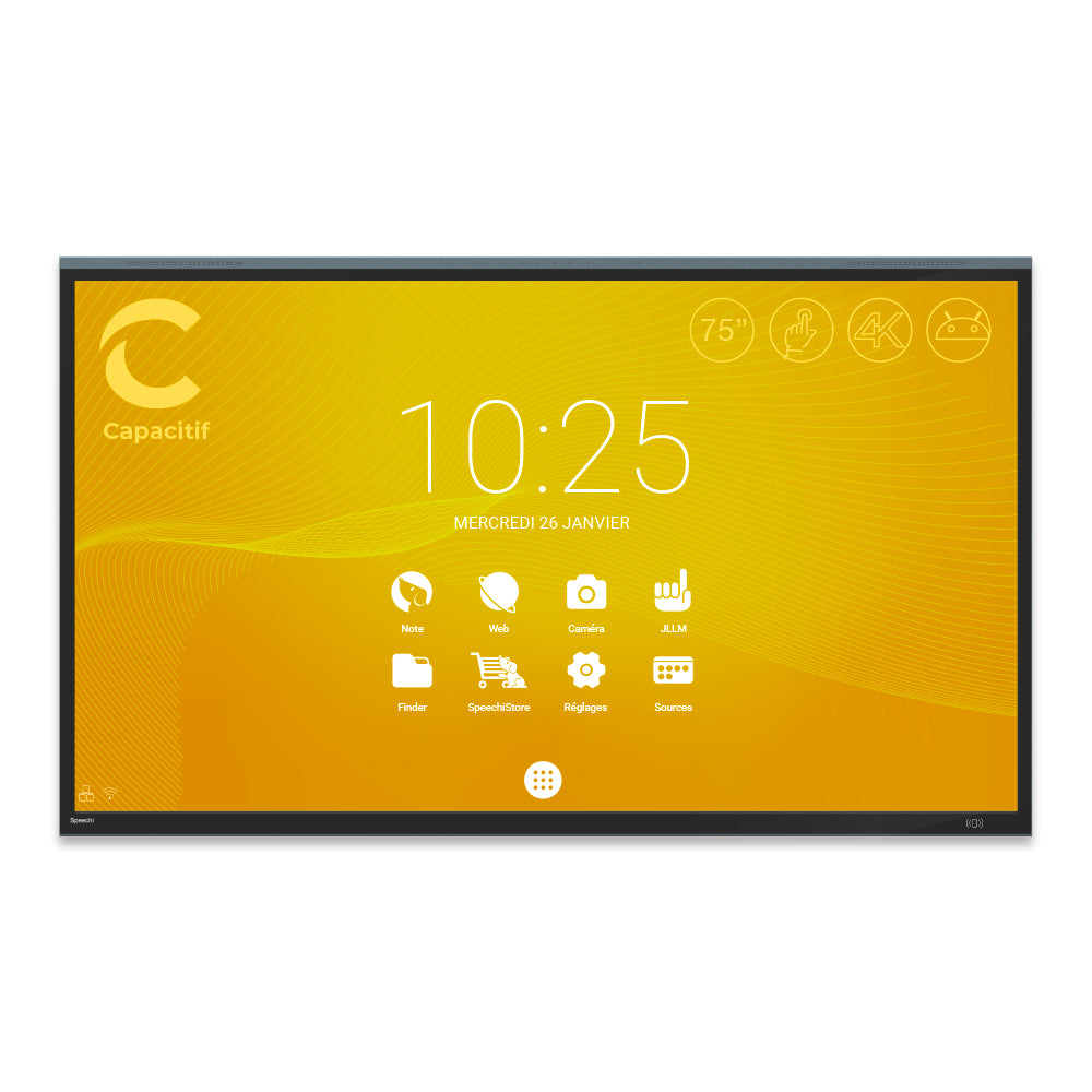Ecran interactif tactile Capacitif Android SpeechiTouch UHD 75"